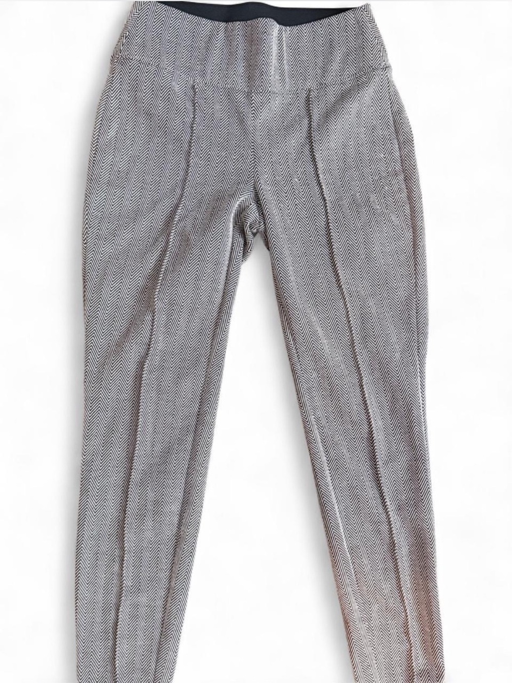 Nine West Women’s Small Black & White Herringbone Pattern Leggings